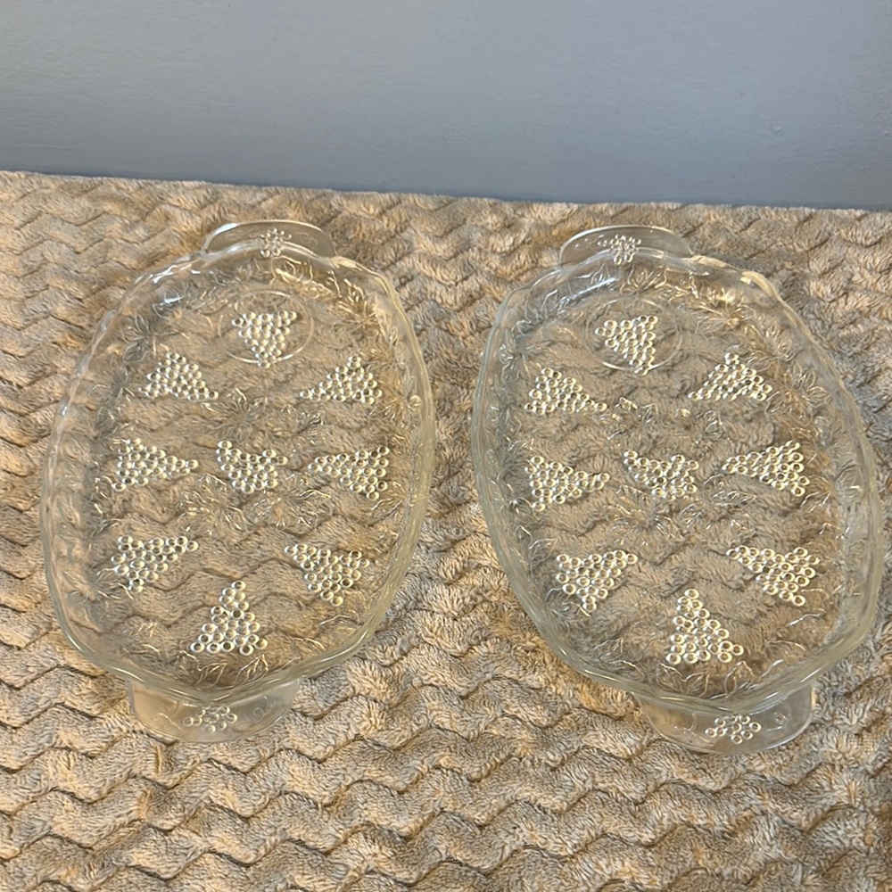 Elegant Clear Glass Serving Platters